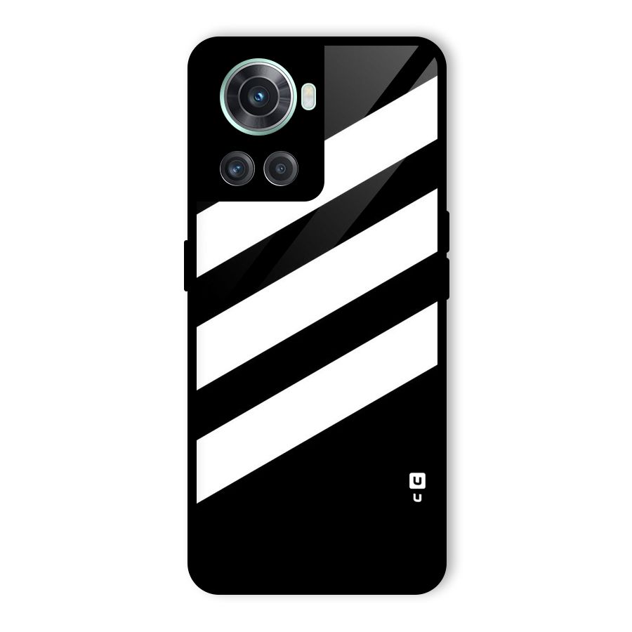 Diagonal Classic Stripes Glass Back Case for OnePlus 10R