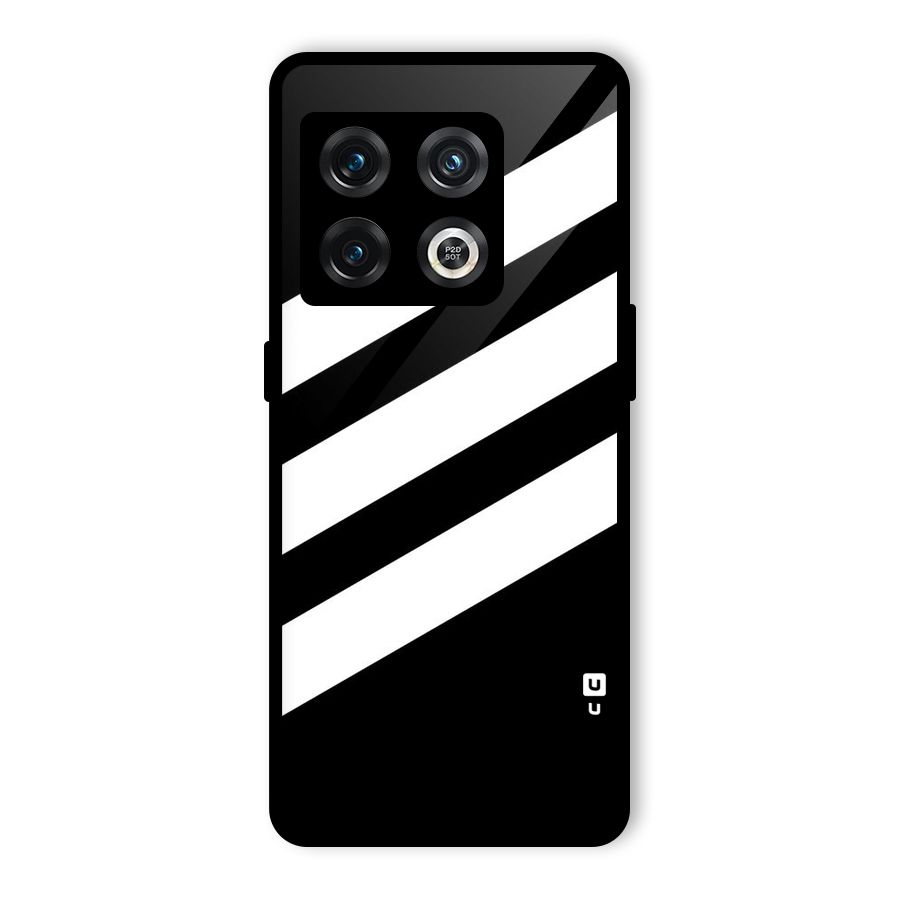 Diagonal Classic Stripes Glass Back Case for OnePlus 10 Pro 5G