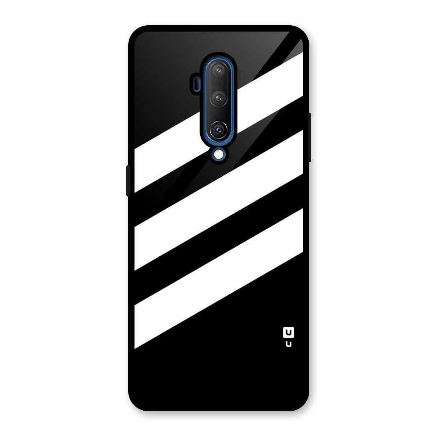 Diagonal Classic Stripes Glass Back Case for OnePlus 7T Pro
