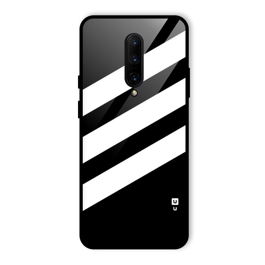 Diagonal Classic Stripes Glass Back Case for OnePlus 7 Pro