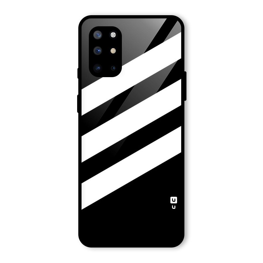 Diagonal Classic Stripes Glass Back Case for OnePlus 8T