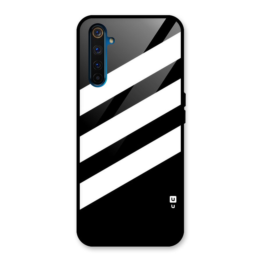 Diagonal Classic Stripes Glass Back Case for Realme 6 Pro