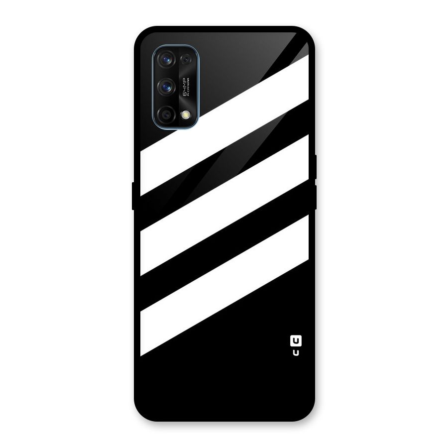 Diagonal Classic Stripes Glass Back Case for Realme 7 Pro
