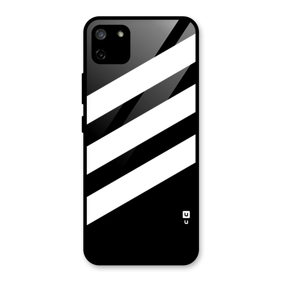 Diagonal Classic Stripes Glass Back Case for Realme C11