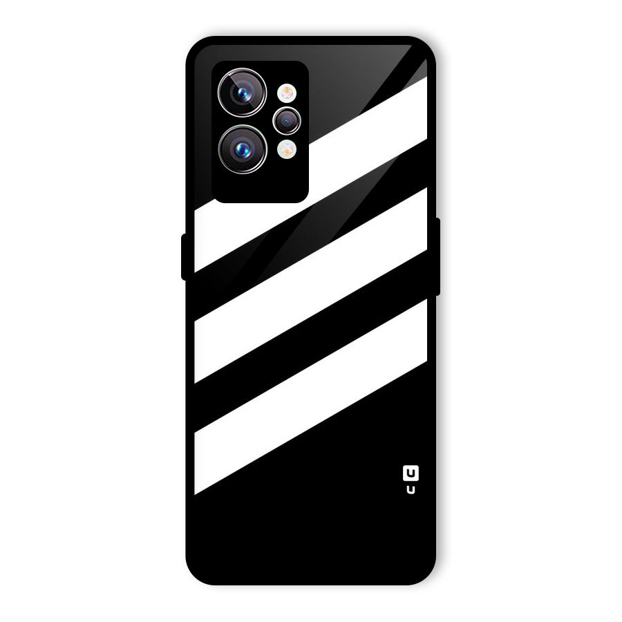 Diagonal Classic Stripes Glass Back Case for Realme GT2 Pro