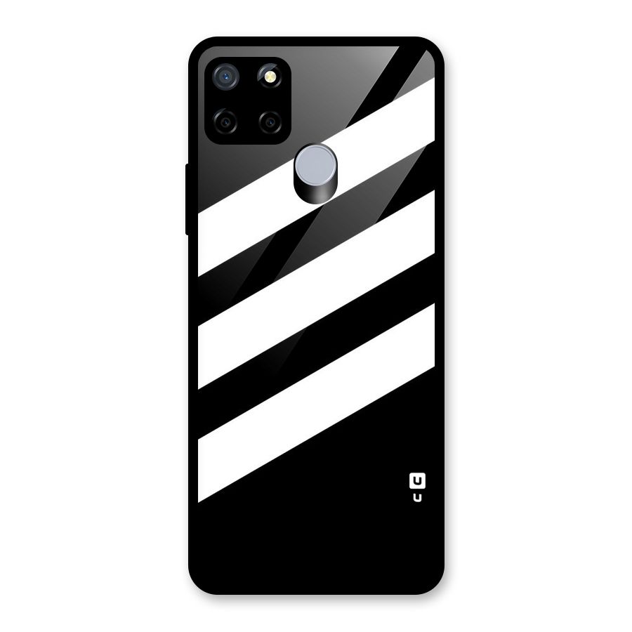 Diagonal Classic Stripes Glass Back Case for Realme Narzo 20