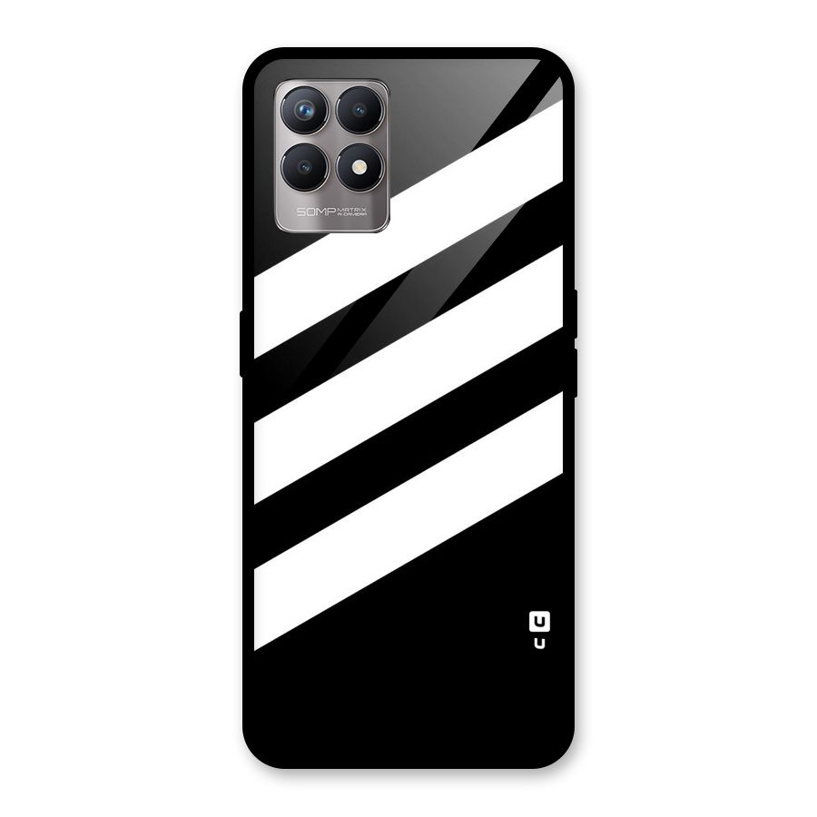 Diagonal Classic Stripes Glass Back Case for Realme Narzo 50