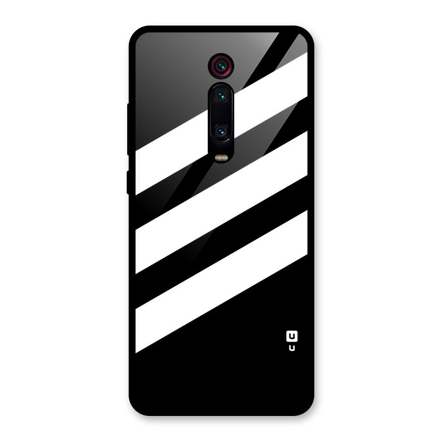 Diagonal Classic Stripes Glass Back Case for Redmi K20 Pro