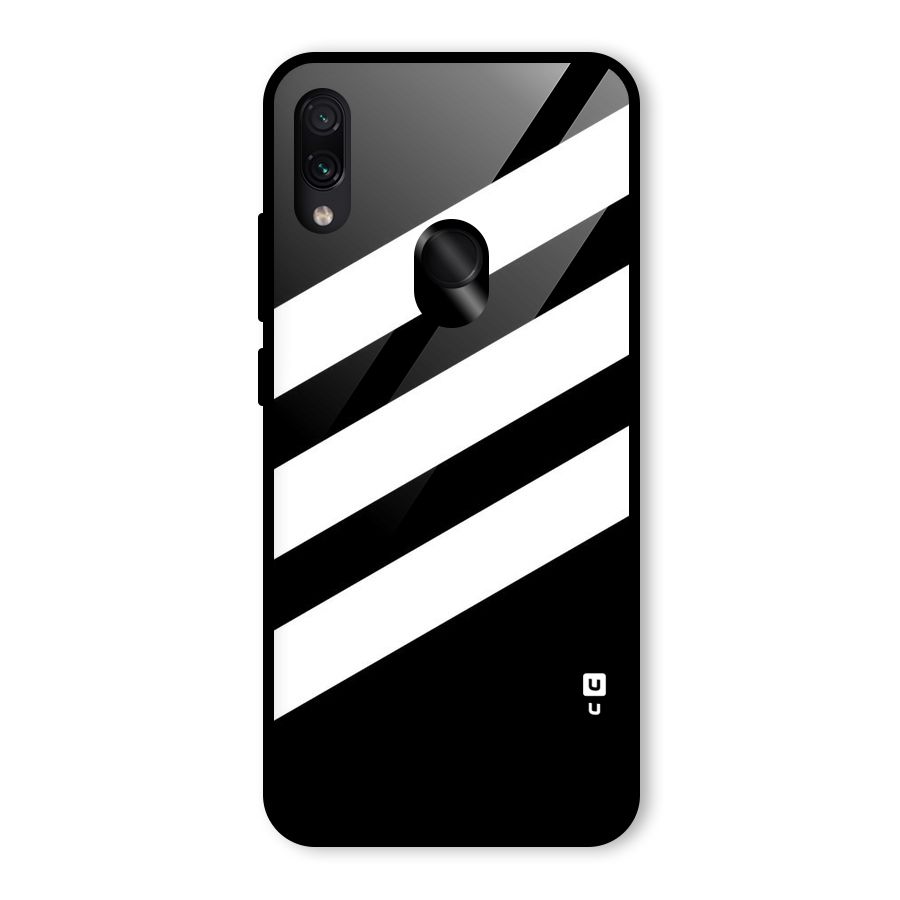 Diagonal Classic Stripes Glass Back Case for Redmi Note 7 Pro