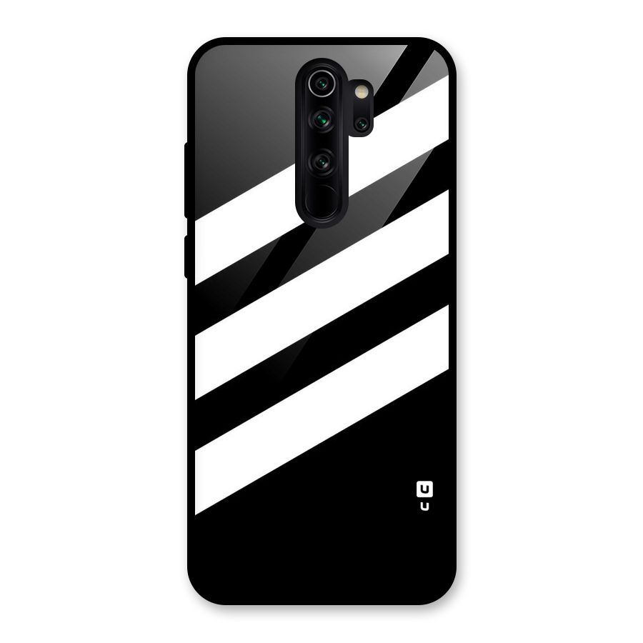 Diagonal Classic Stripes Glass Back Case for Redmi Note 8 Pro