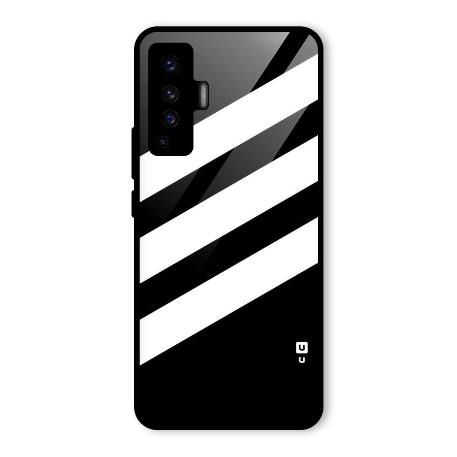 Diagonal Classic Stripes Glass Back Case for Vivo X50