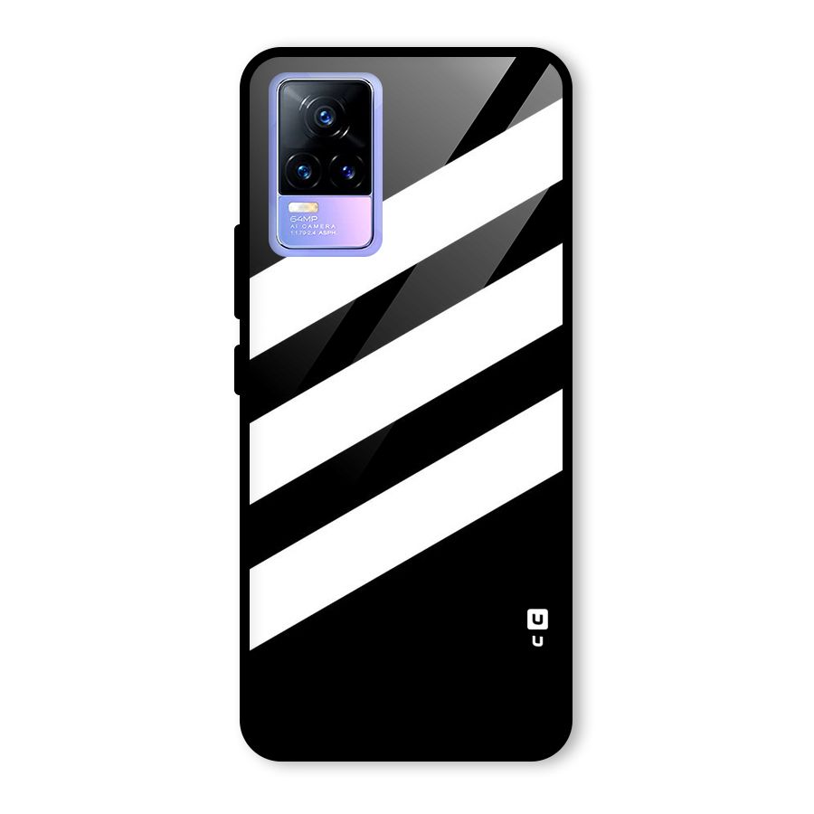 Diagonal Classic Stripes Glass Back Case for Vivo Y73