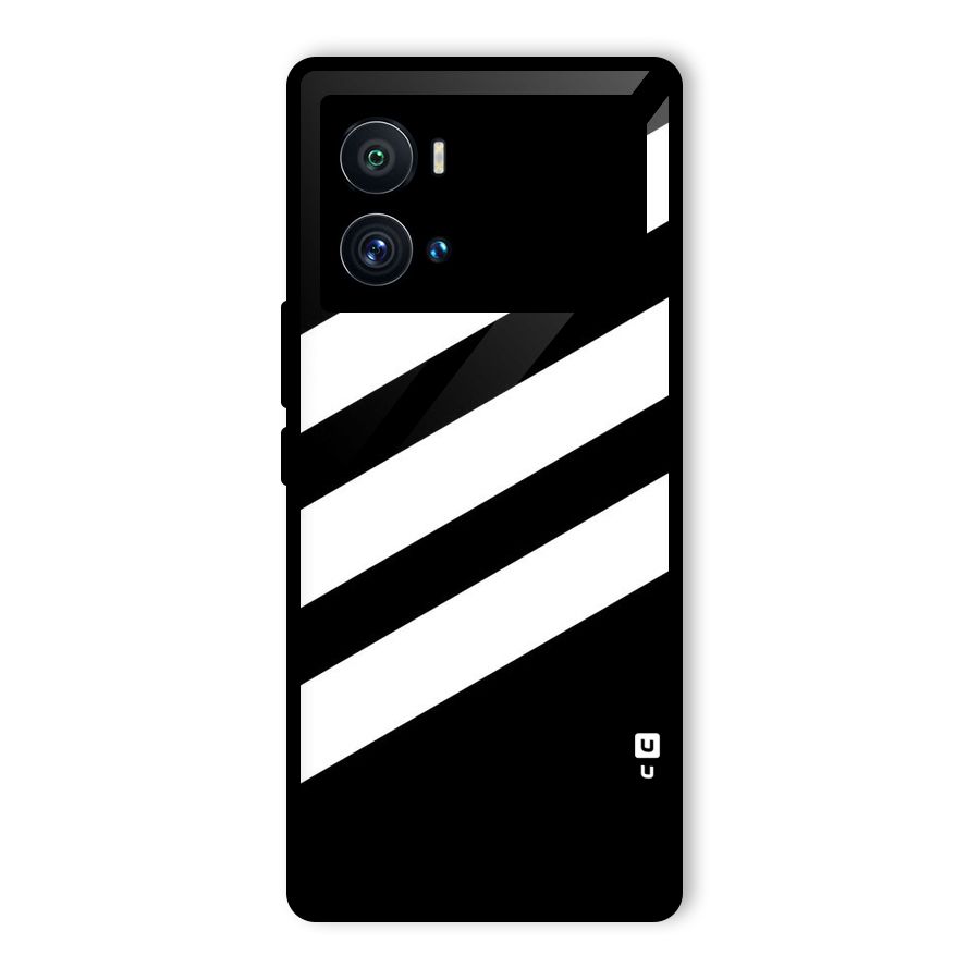 Diagonal Classic Stripes Glass Back Case for Vivo iQOO 9 Pro