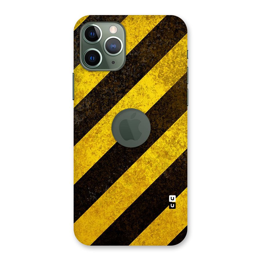 Diagonal Road Pattern Back Case for iPhone 11 Pro Logo  Cut