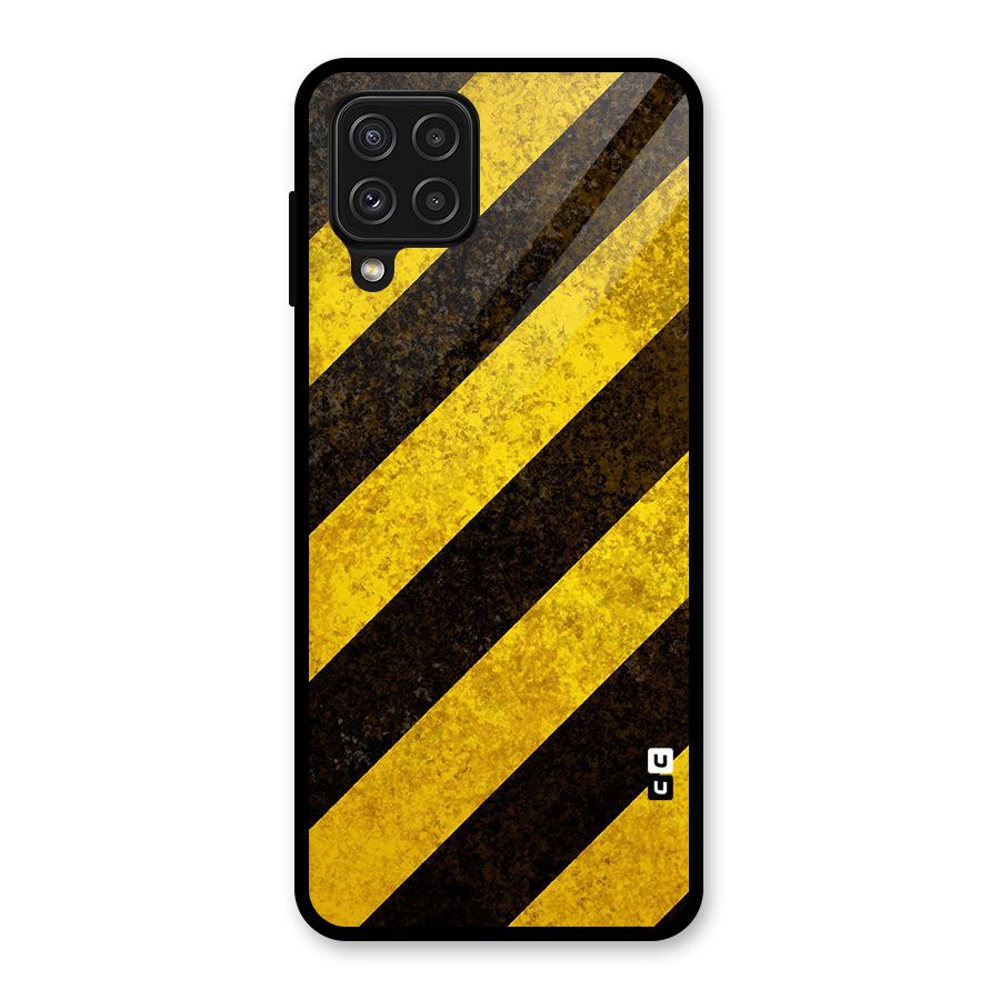 Diagonal Road Pattern Glass Back Case for Galaxy A22 4G