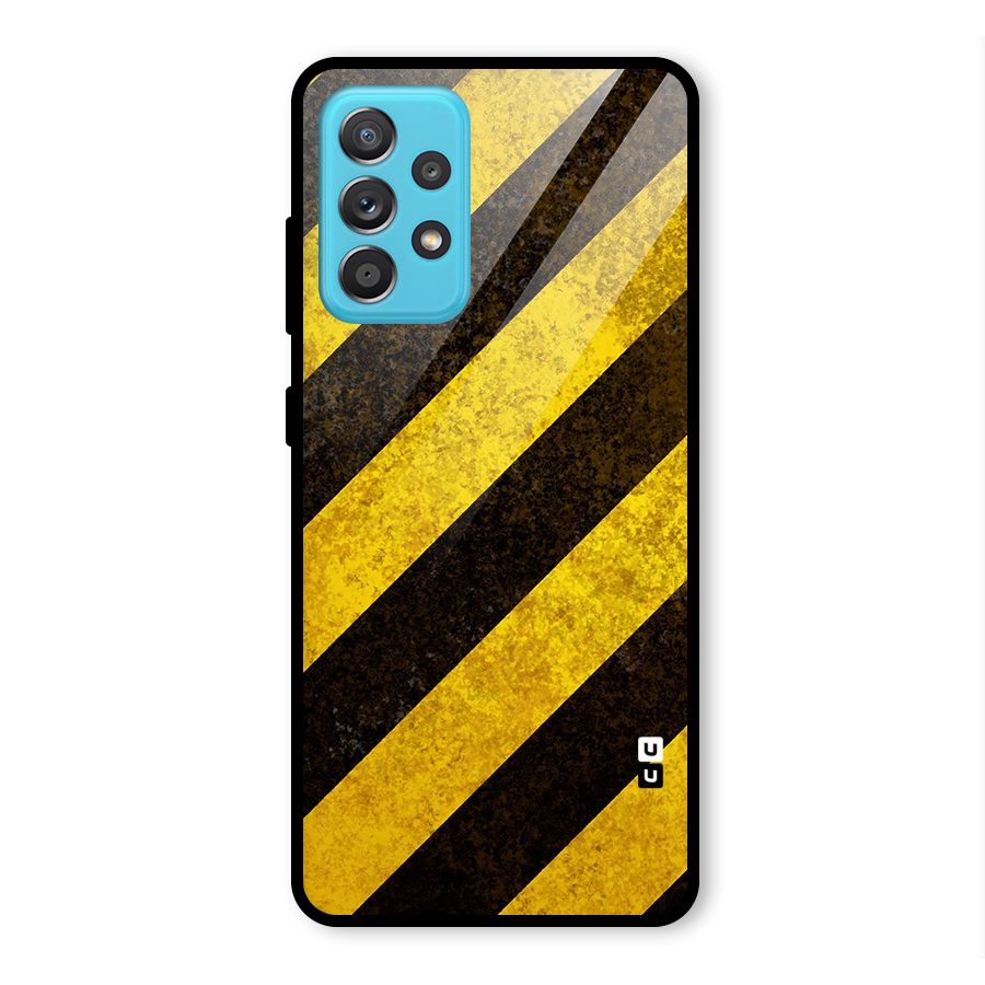 Diagonal Road Pattern Glass Back Case for Galaxy A52