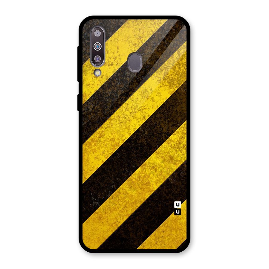 Diagonal Road Pattern Glass Back Case for Galaxy M30