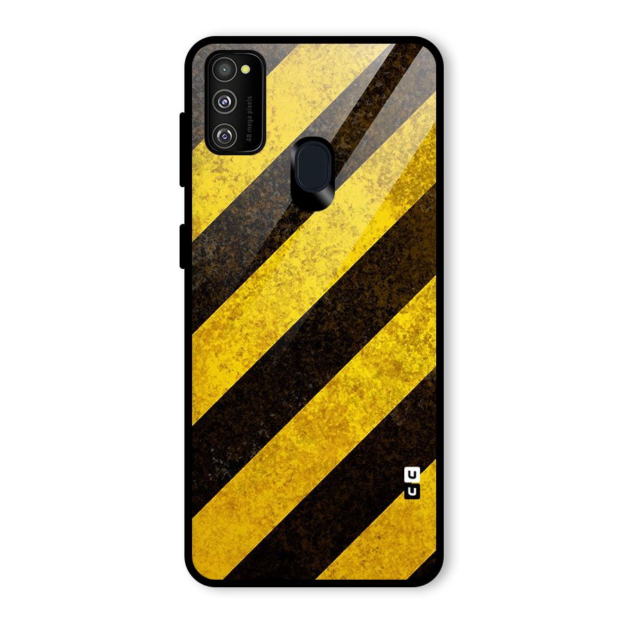 Diagonal Road Pattern Glass Back Case for Galaxy M30s