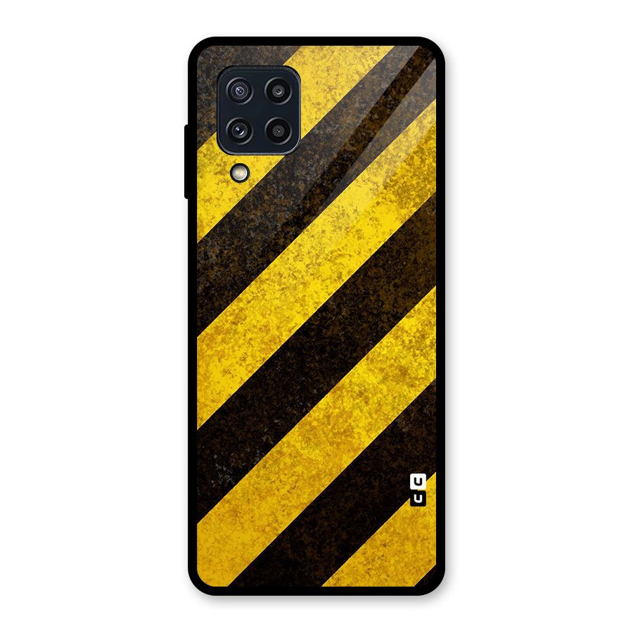 Diagonal Road Pattern Glass Back Case for Galaxy M32