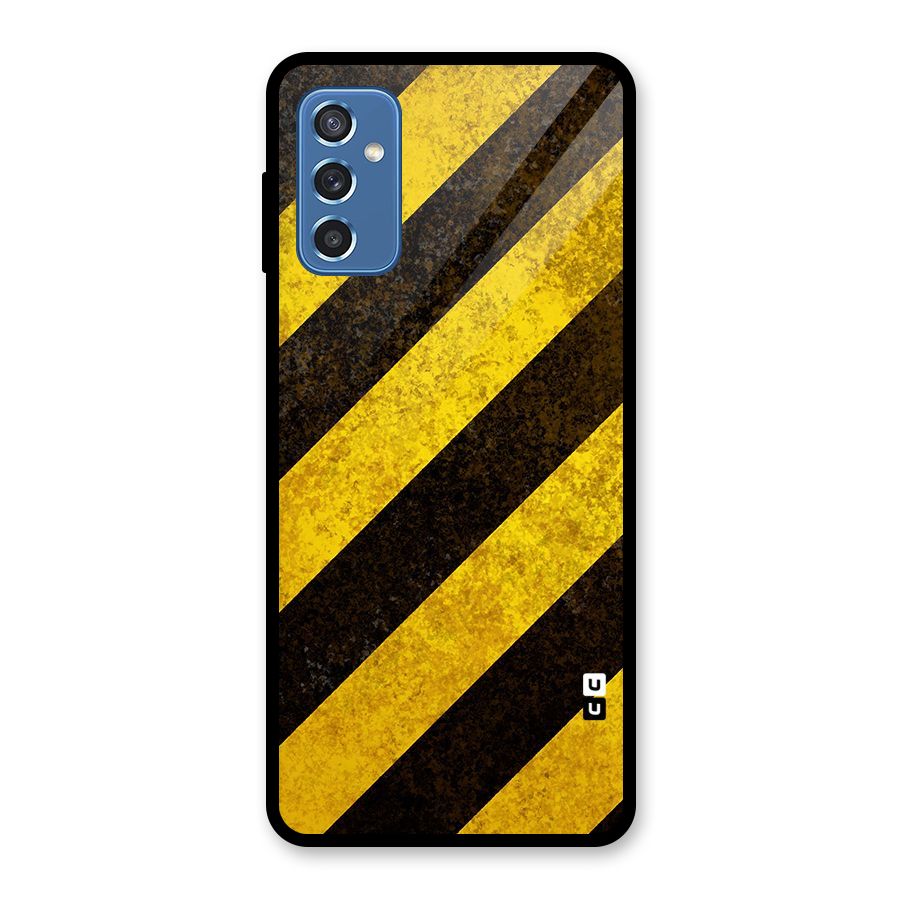 Diagonal Road Pattern Glass Back Case for Galaxy M52 5G