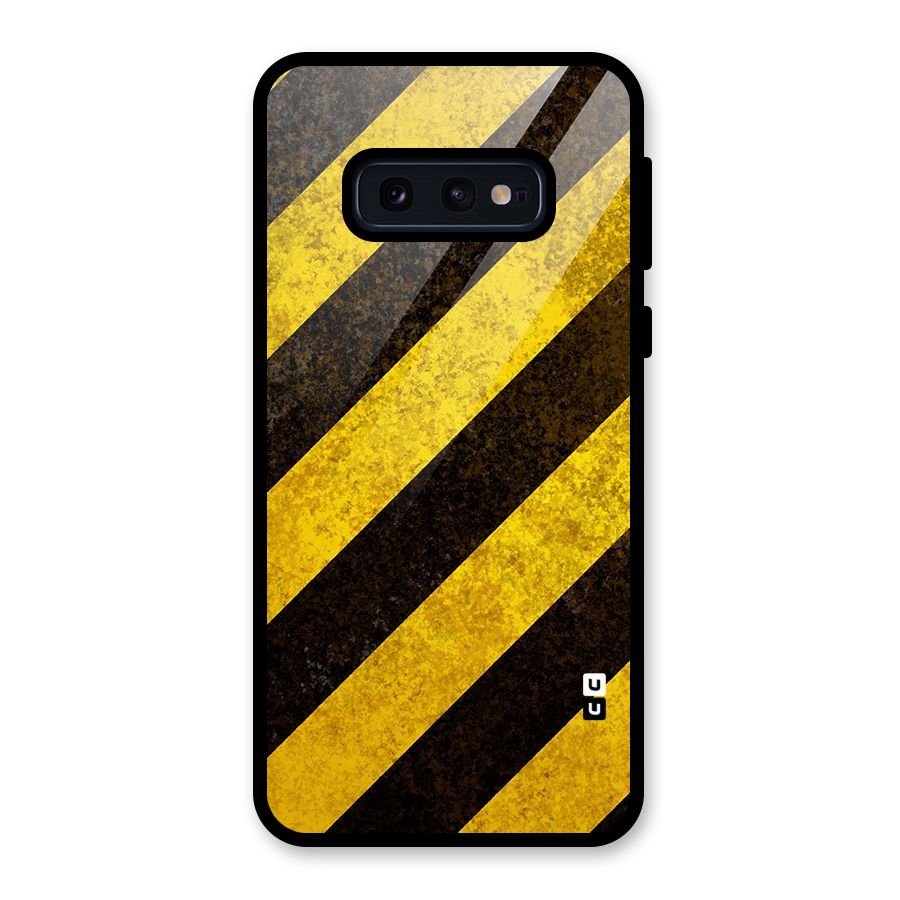 Diagonal Road Pattern Glass Back Case for Galaxy S10e