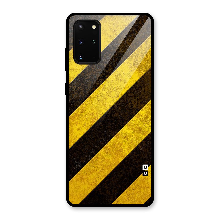Diagonal Road Pattern Glass Back Case for Galaxy S20 Plus