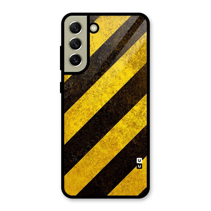 Diagonal Road Pattern Glass Back Case for Galaxy S21 FE 5G