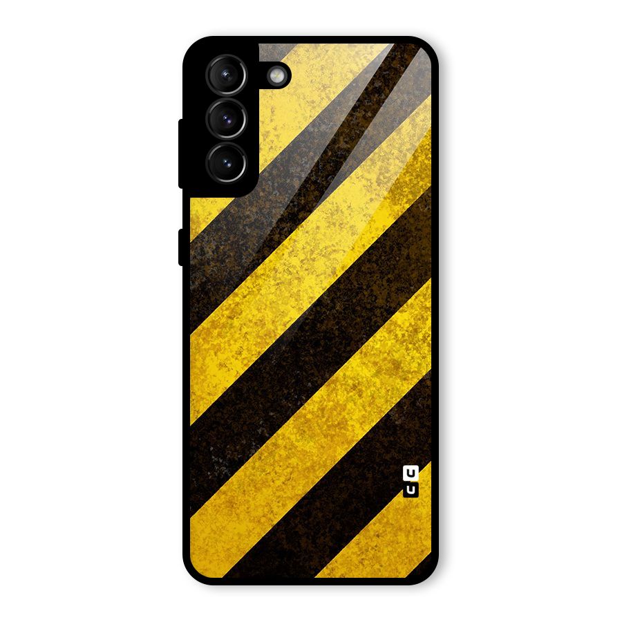 Diagonal Road Pattern Glass Back Case for Galaxy S21 Plus