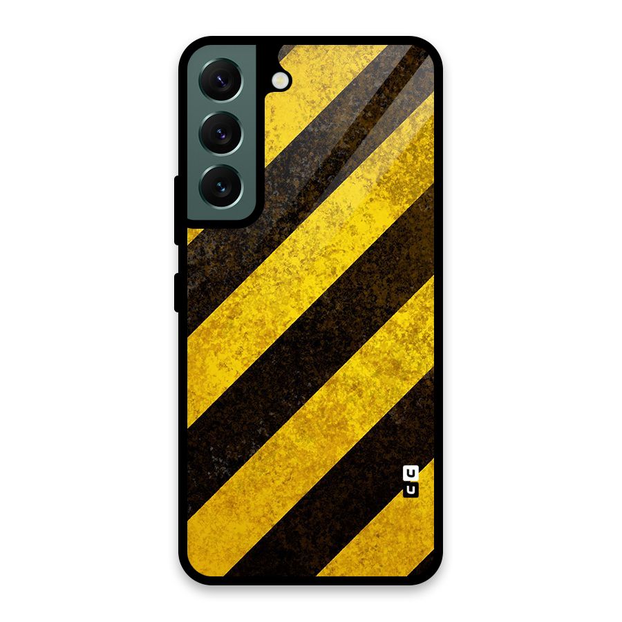Diagonal Road Pattern Glass Back Case for Galaxy S22 5G