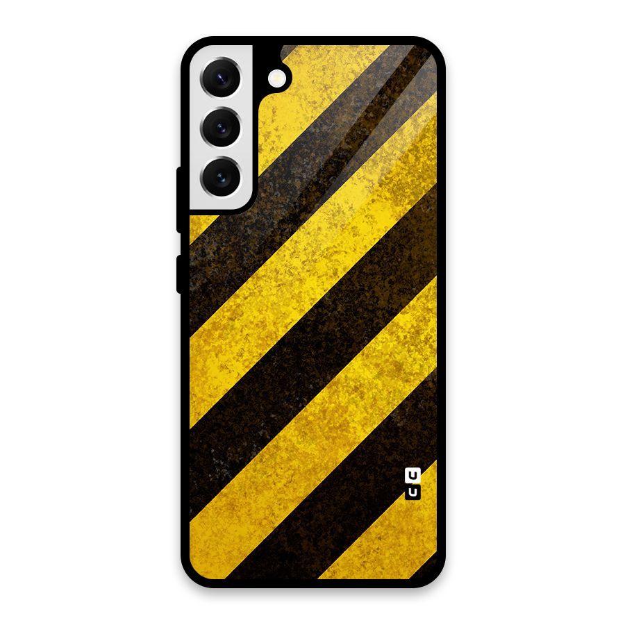 Diagonal Road Pattern Glass Back Case for Galaxy S22 Plus 5G