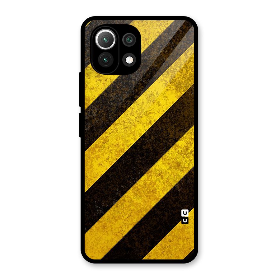 Diagonal Road Pattern Glass Back Case for Mi 11 Lite NE 5G
