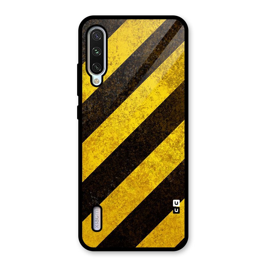 Diagonal Road Pattern Glass Back Case for Mi A3