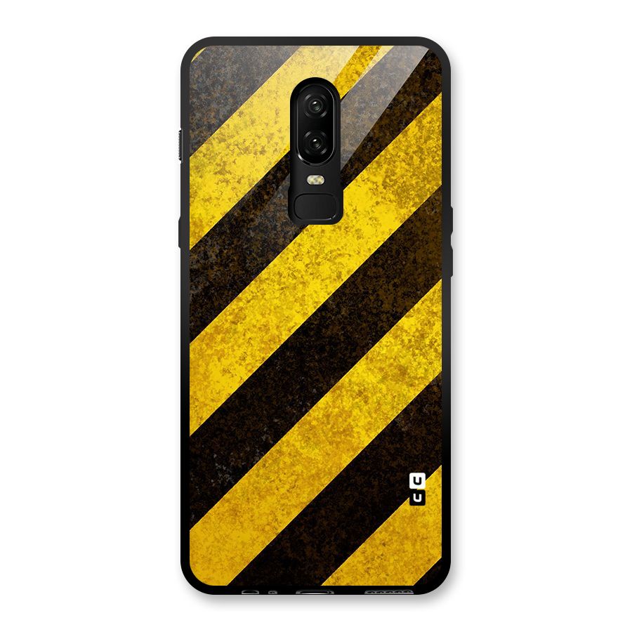 Diagonal Road Pattern Glass Back Case for OnePlus 6