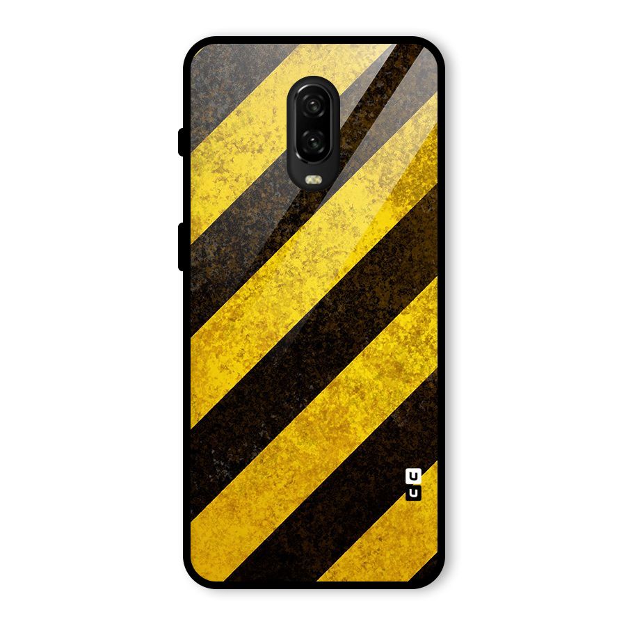 Diagonal Road Pattern Glass Back Case for OnePlus 6T