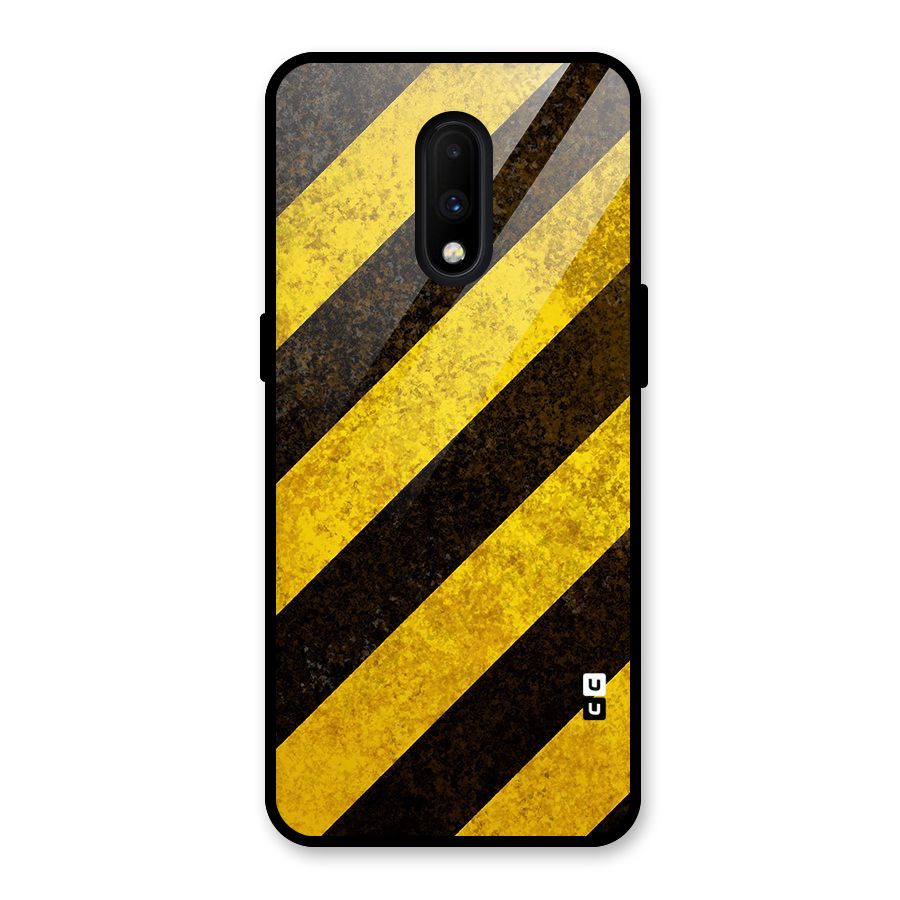 Diagonal Road Pattern Glass Back Case for OnePlus 7