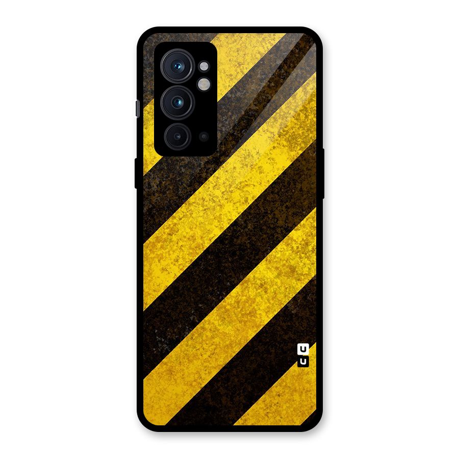 Diagonal Road Pattern Glass Back Case for OnePlus 9RT 5G