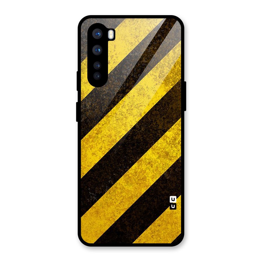Diagonal Road Pattern Glass Back Case for OnePlus Nord