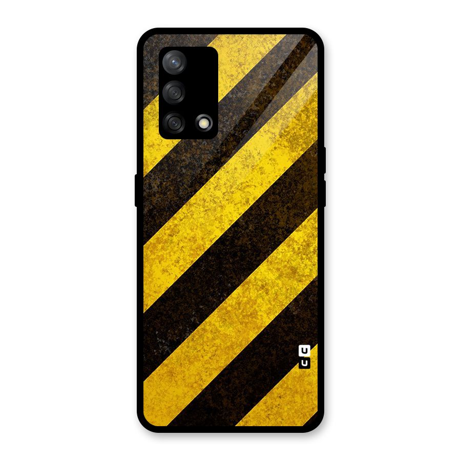 Diagonal Road Pattern Glass Back Case for Oppo F19