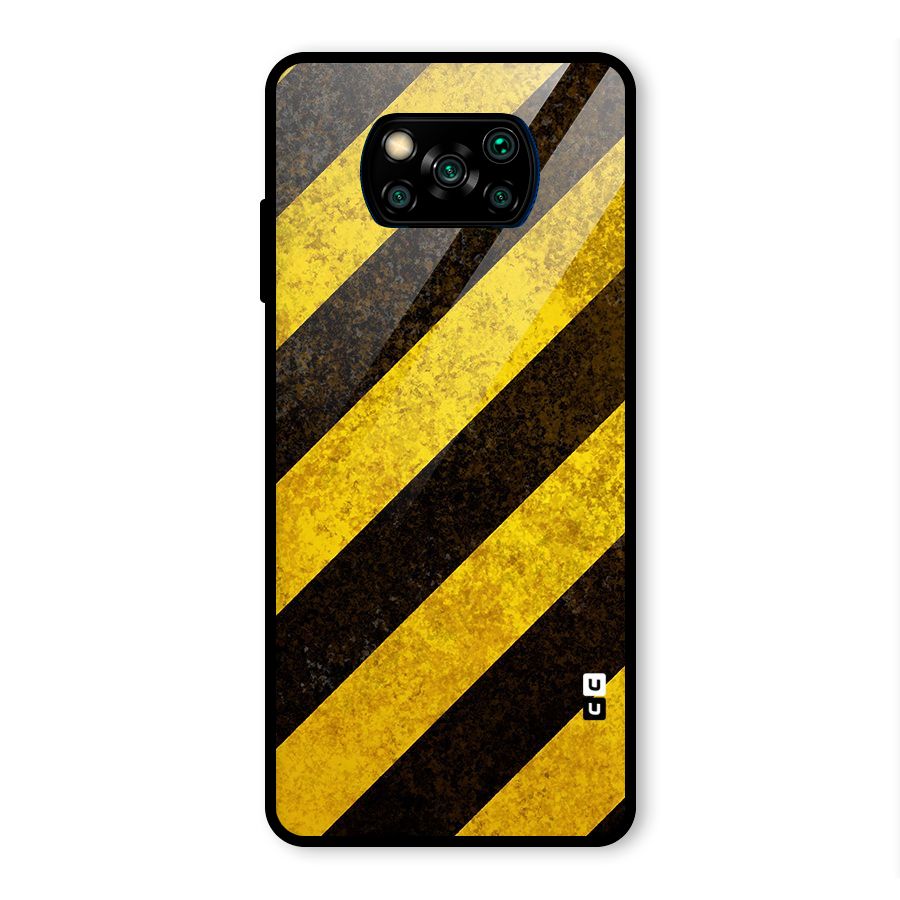 Diagonal Road Pattern Glass Back Case for Poco X3 Pro