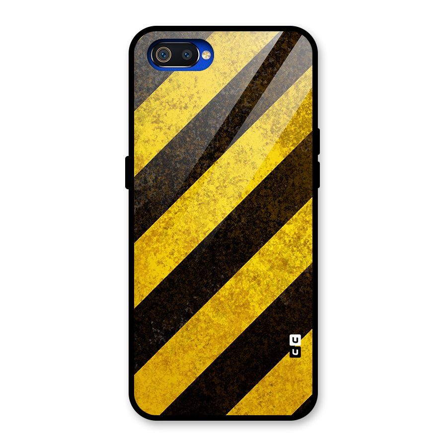 Diagonal Road Pattern Glass Back Case for Realme C2