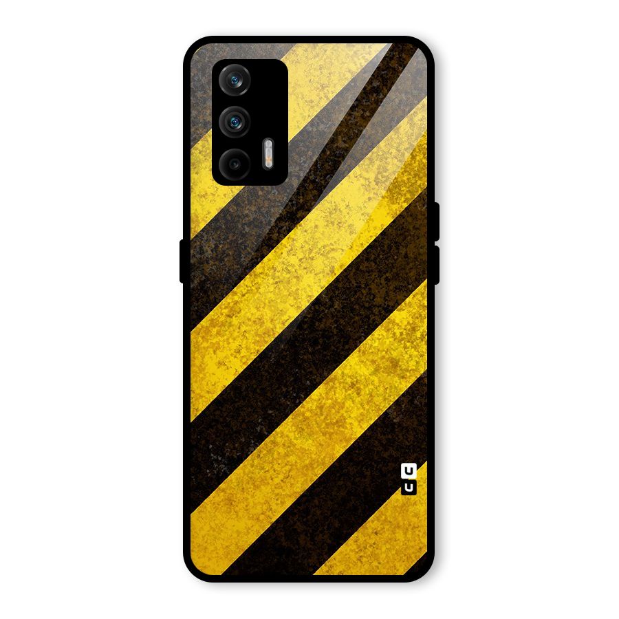 Diagonal Road Pattern Glass Back Case for Realme GT 5G