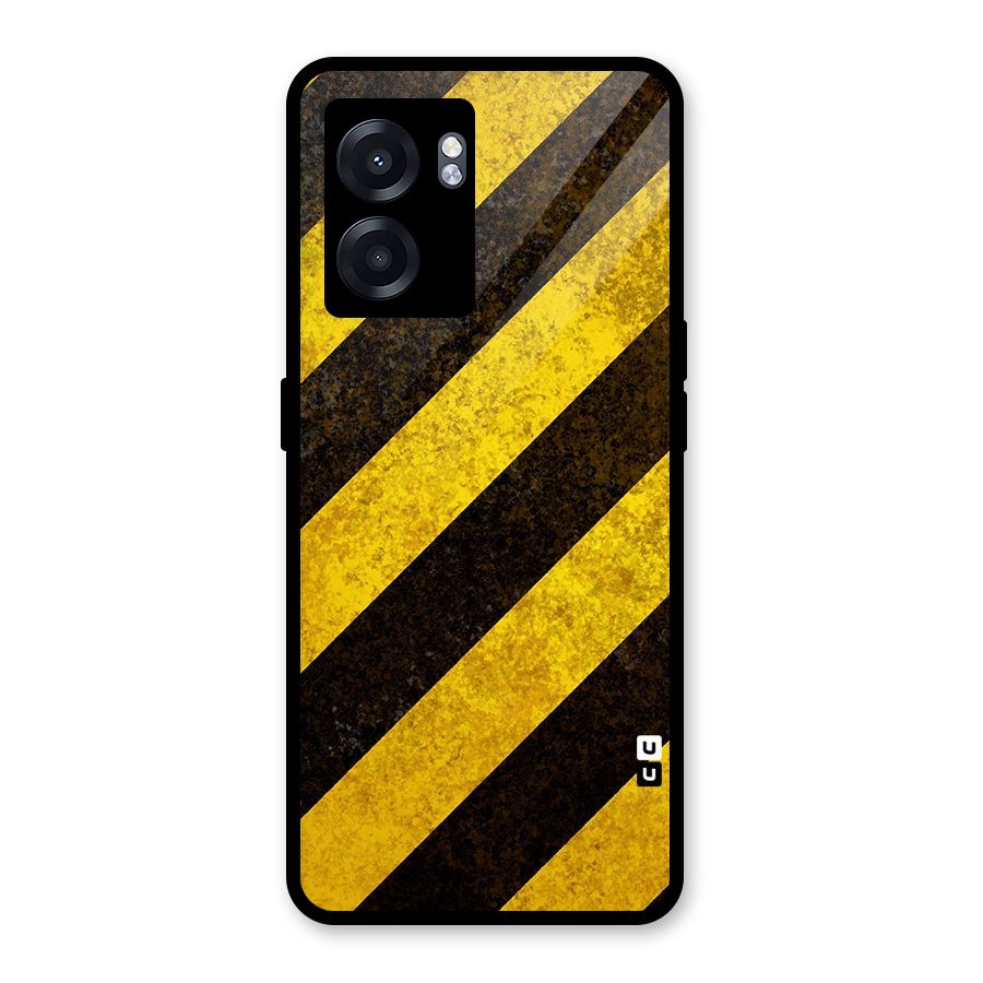 Diagonal Road Pattern Glass Back Case for Realme Narzo 50 5G