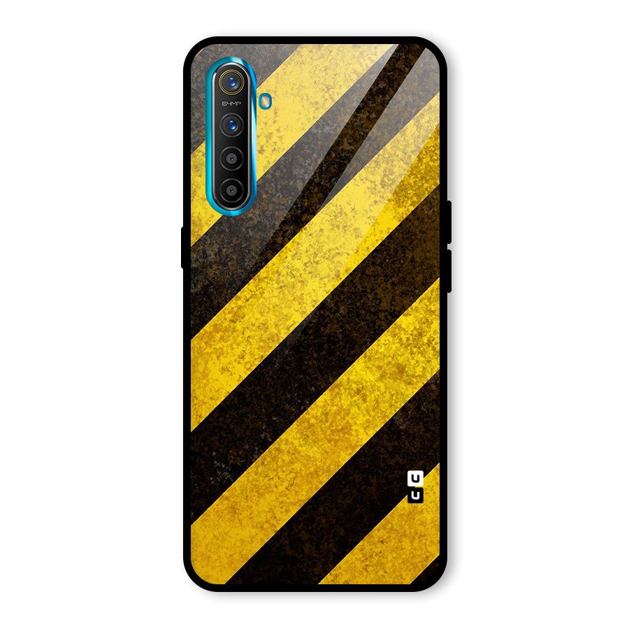 Diagonal Road Pattern Glass Back Case for Realme X2