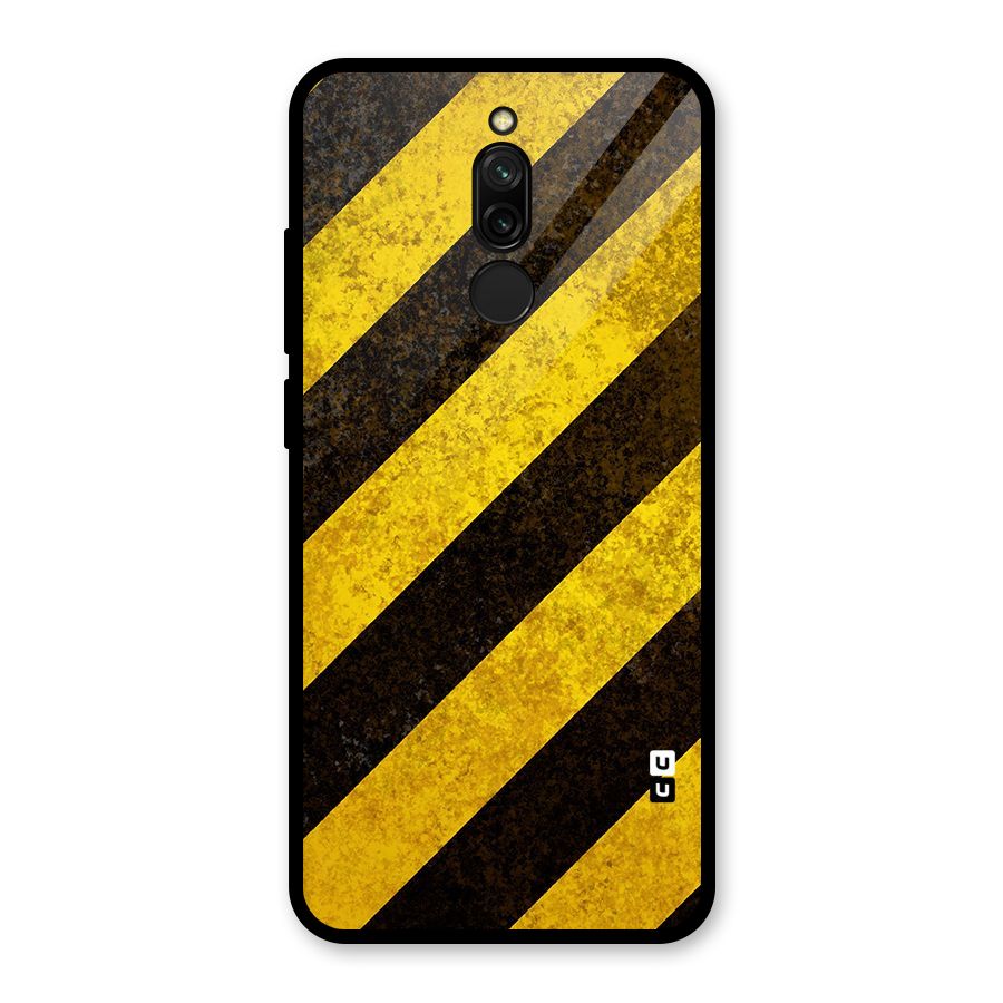 Diagonal Road Pattern Glass Back Case for Redmi 8