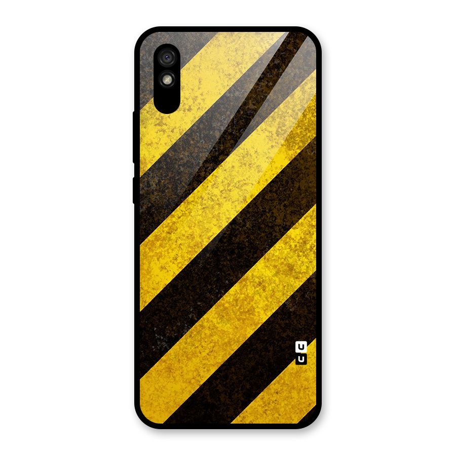 Diagonal Road Pattern Glass Back Case for Redmi 9A
