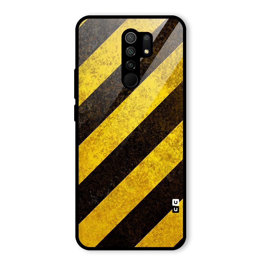 Diagonal Road Pattern Glass Back Case for Redmi 9 Prime