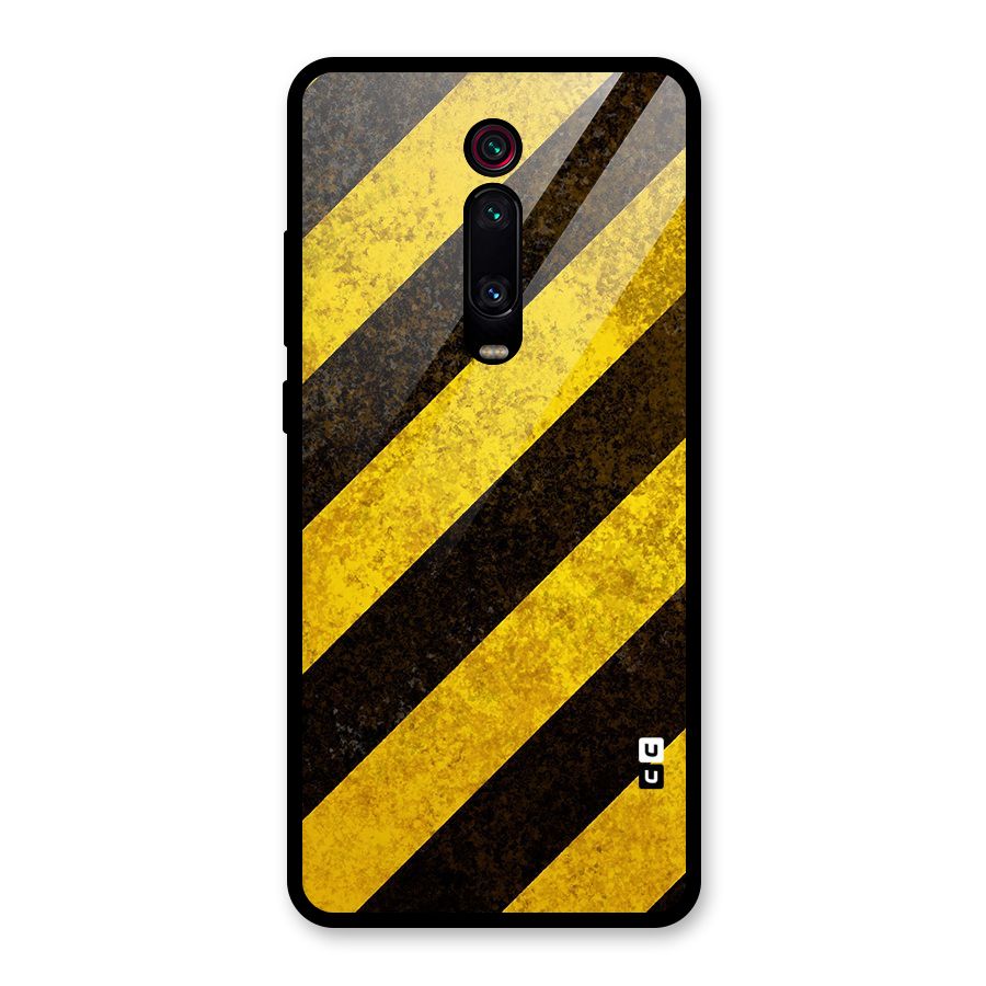 Diagonal Road Pattern Glass Back Case for Redmi K20 Pro
