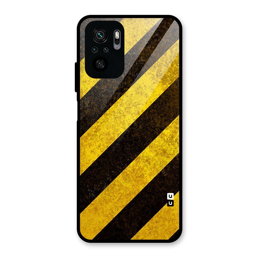 Diagonal Road Pattern Glass Back Case for Redmi Note 10S