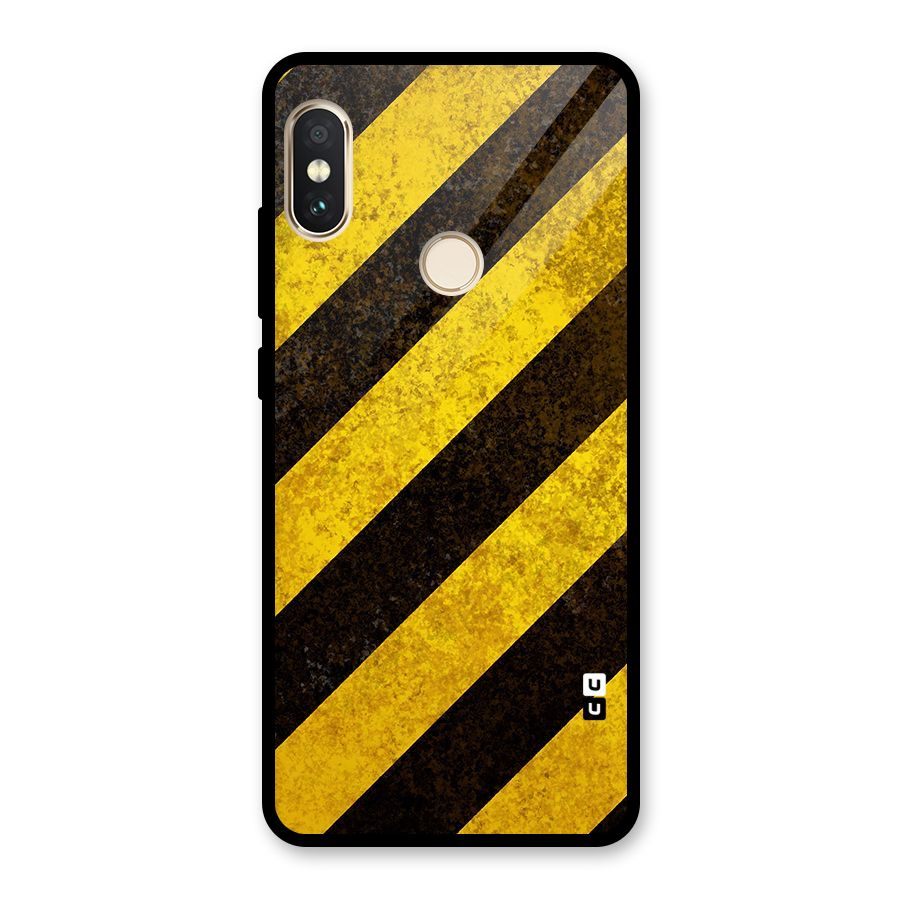 Diagonal Road Pattern Glass Back Case for Redmi Note 5 Pro