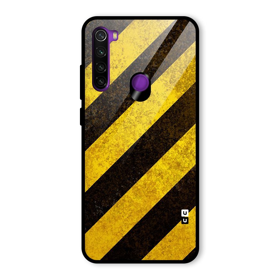 Diagonal Road Pattern Glass Back Case for Redmi Note 8